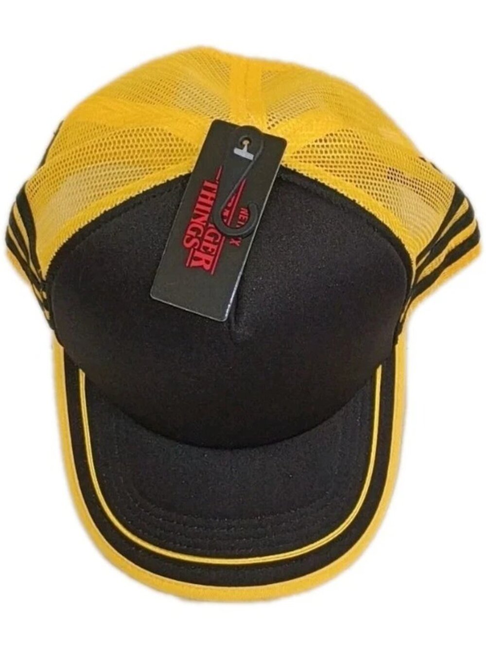 *NWT* Stranger Things Dustins OSFM Snapback Hat Season 5 Black/Yellow